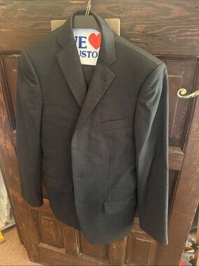 Men's Classic Black Custom Fit Suit - Timeless Formal Suit Pants and Jacket
